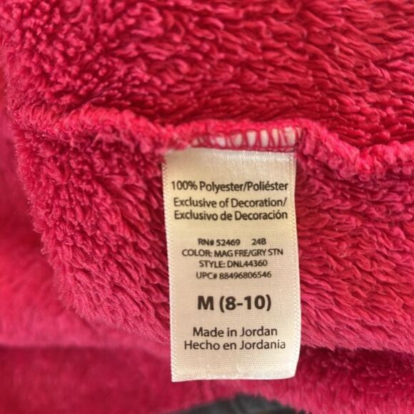 Danskin Now Mock Neck Fleece Jacket Size M GUC Pink/black - Picture 5 of 6